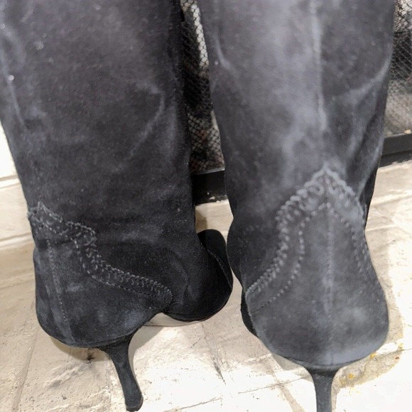 Imagine Vince Camuto Boots Fringe Black Suede Leather Women’s Size 10 - Picture 12 of 16